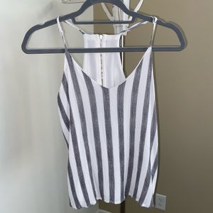 Nordstrom Navy & White Striped Staccato Tank